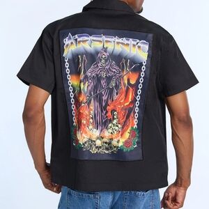 🔴NEW TAGS ON🔴 ARSENIC           Black Graphic Short-Sleeve Shirt
